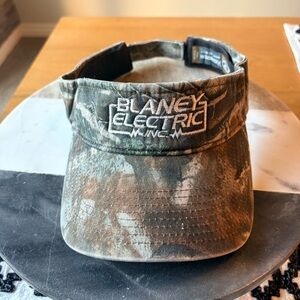 Richardson Camo Visor Hat Blaney Electric Logo Adjustable